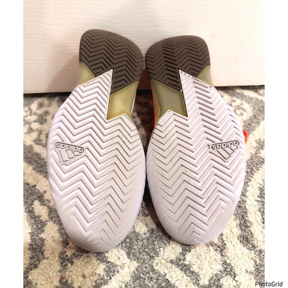 Adidas Adizero Ubersonic 4 Tennis Shoes Sneakers Solar Orange/Metallic Size 9.5 - Picture 5 of 6